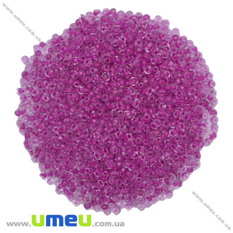 Бісер китайський дрібний, 12/0, Малиновий забарвлений, 2 мм (BIS-018307)