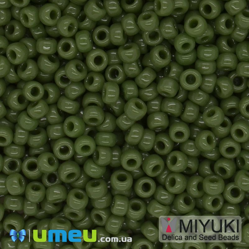 Бісер японський Miyuki круглий RR 11/0 №501, Оливковий темний (BIS-045627)
