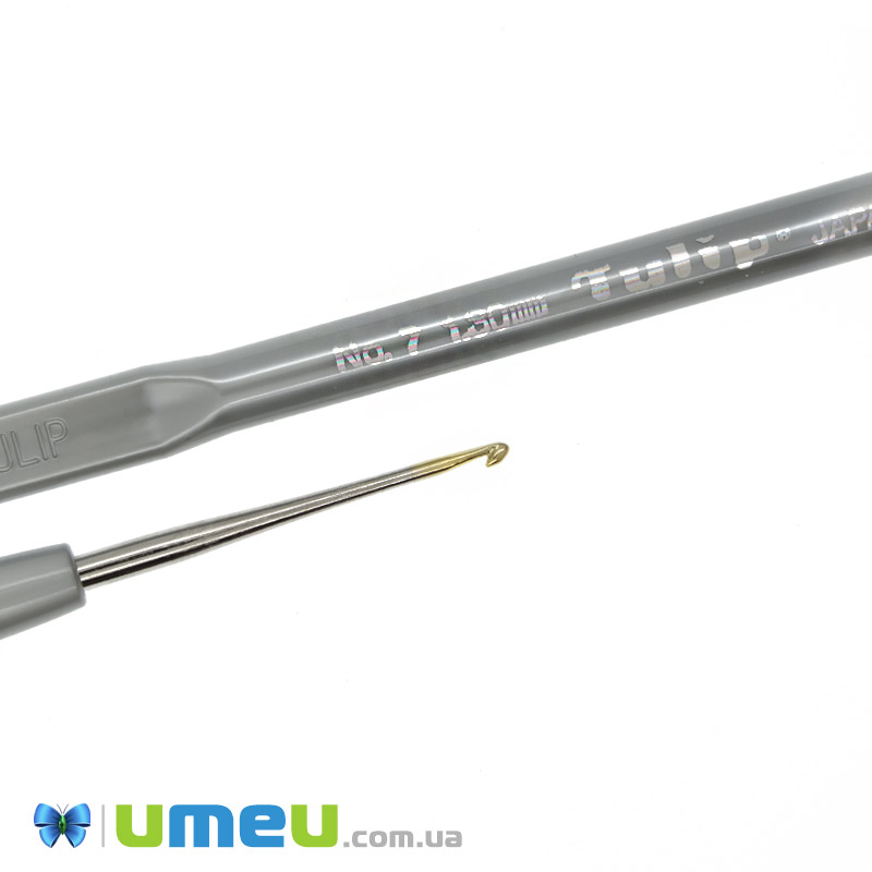 Гачок для в'язання сталевий із пластиковою ручкою Tulip (Японія), 1,3 мм (YAR-043330)