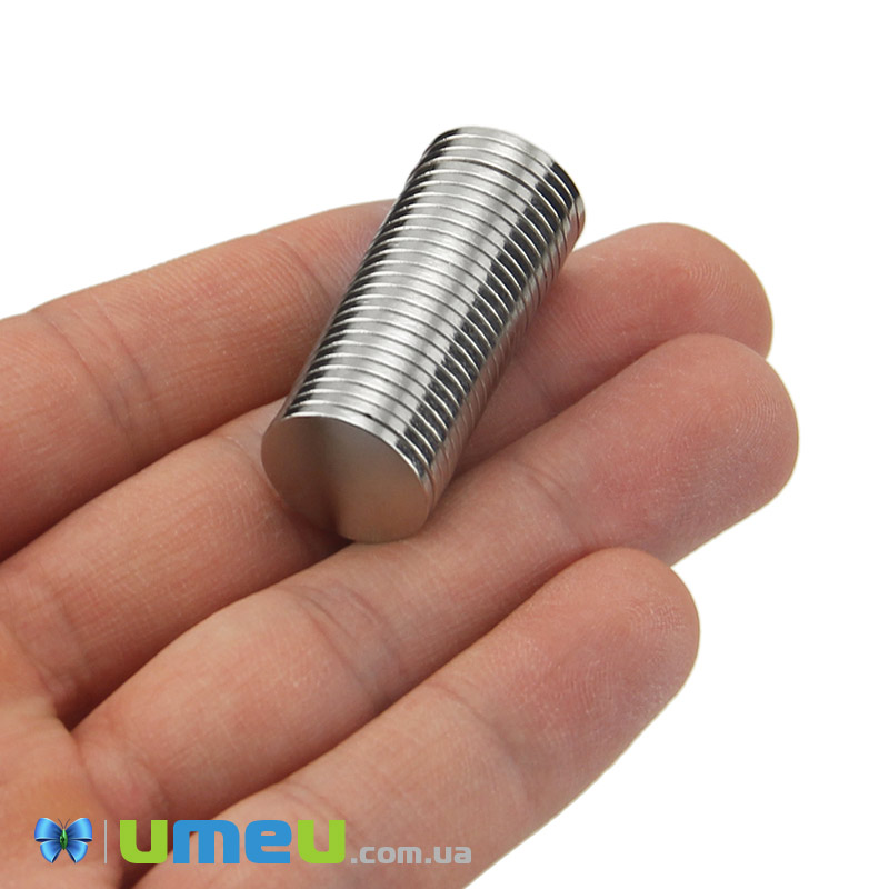 Магнит неодимовый для брошей Круглый, 15х1,3 мм (OSN-039337)