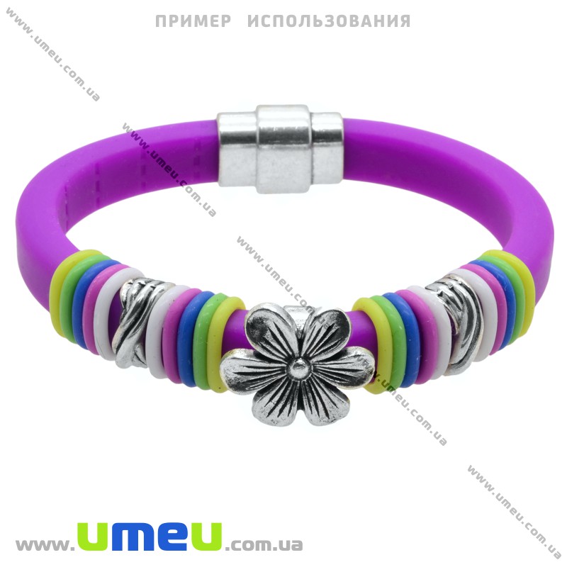 Основа для браслета Regaliz з еко силікону, Салатова, 10х6мм, 20 cм (OSN-012546)