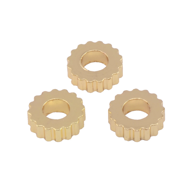 Намистини-розділювачі, 4х1,3 мм, Латунь з покриттям 14 kt (BUS-055831)