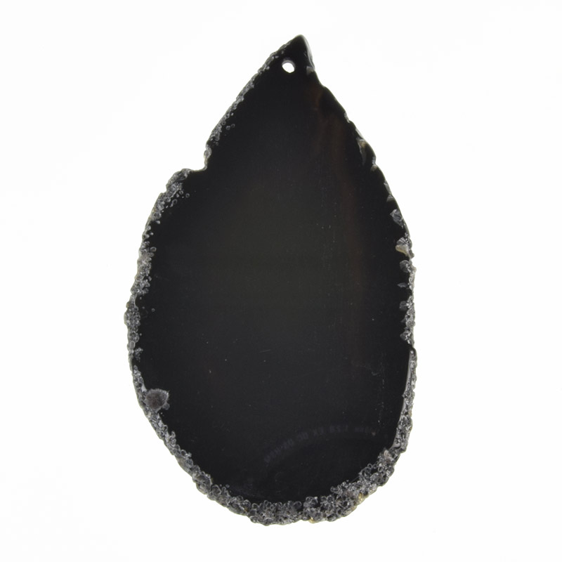 Зріз Агату, Чорний, 89х50 мм (POD-020185)