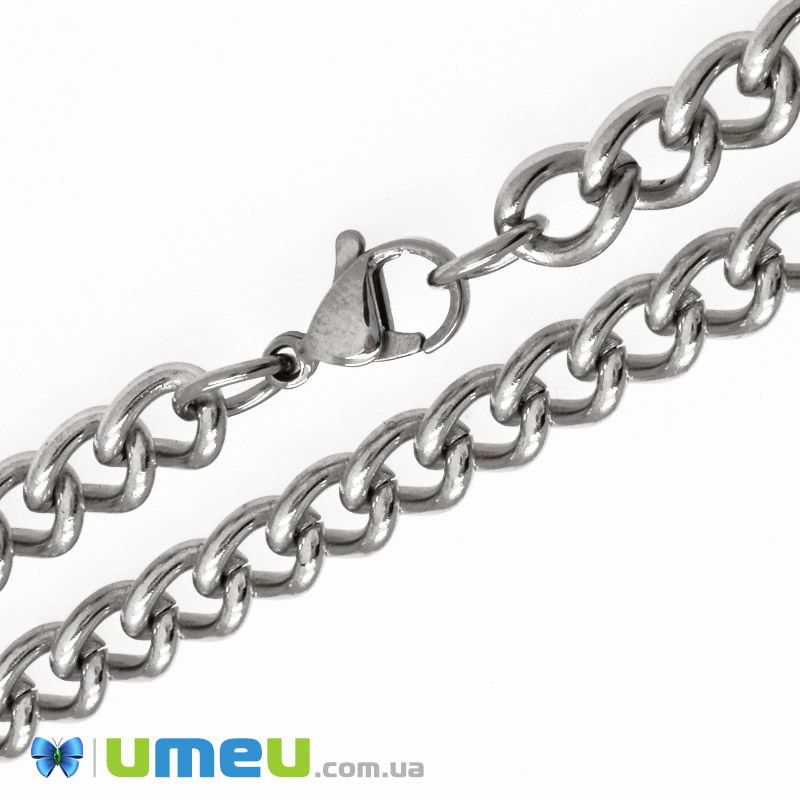 Основа на шию з нерж. ст., Темне срібло, 6 мм, 65 см (STL-049622)