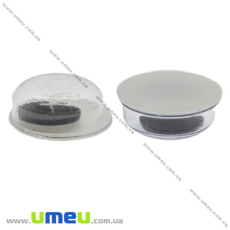 Очки клейові круглі, 8 мм, Білі (DIF-009181)