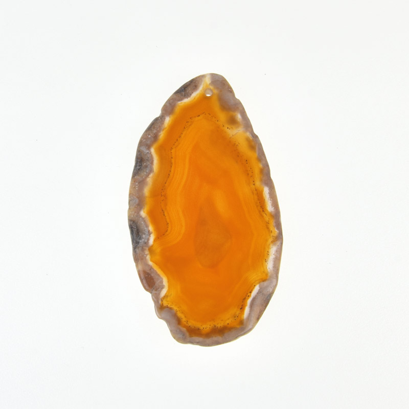 Зріз Агата, Червоно-коричневий, 67х36 мм (POD-012009)