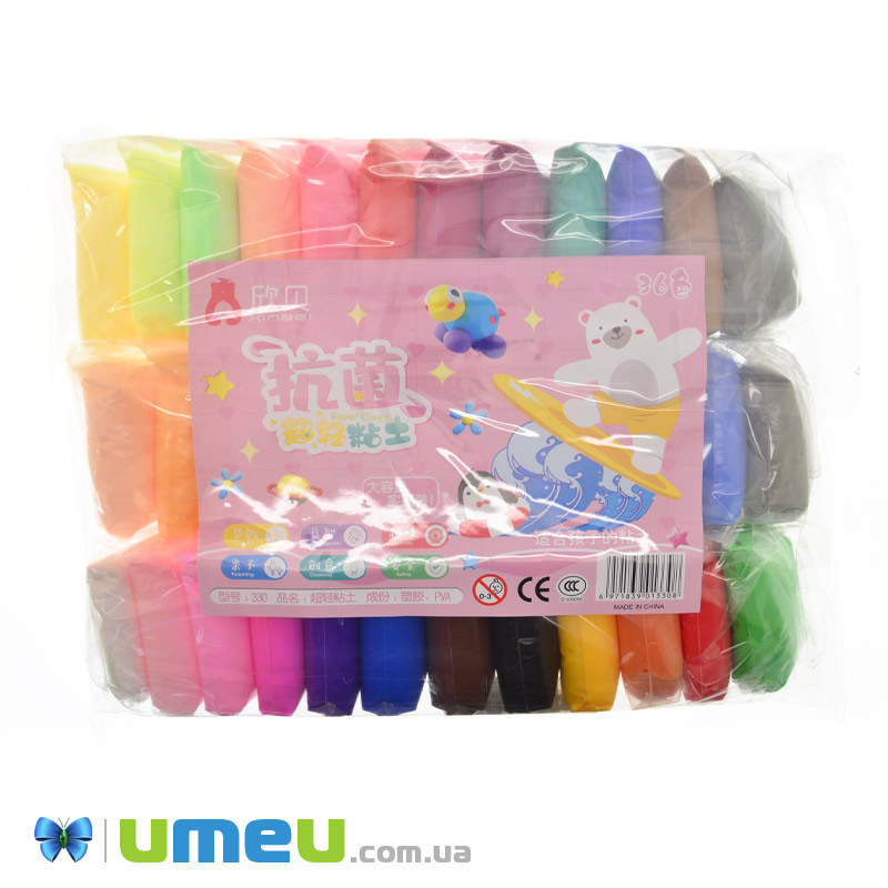 Набір повітряного пластиліну зі стеками, 36 кольорів (GLN-041104)