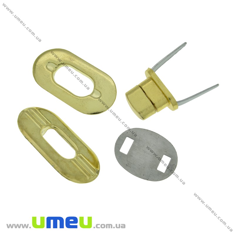 Замок для сумки поворотный, 36х19 мм, Золото (BAG-002397)