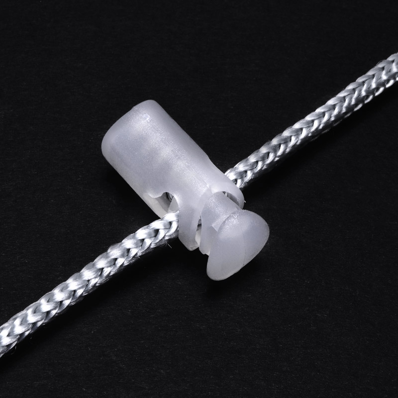 Фіксатор для шнура пластиковий на 1 отвір, 22х14х10 мм, Прозорий (SEW-051936)