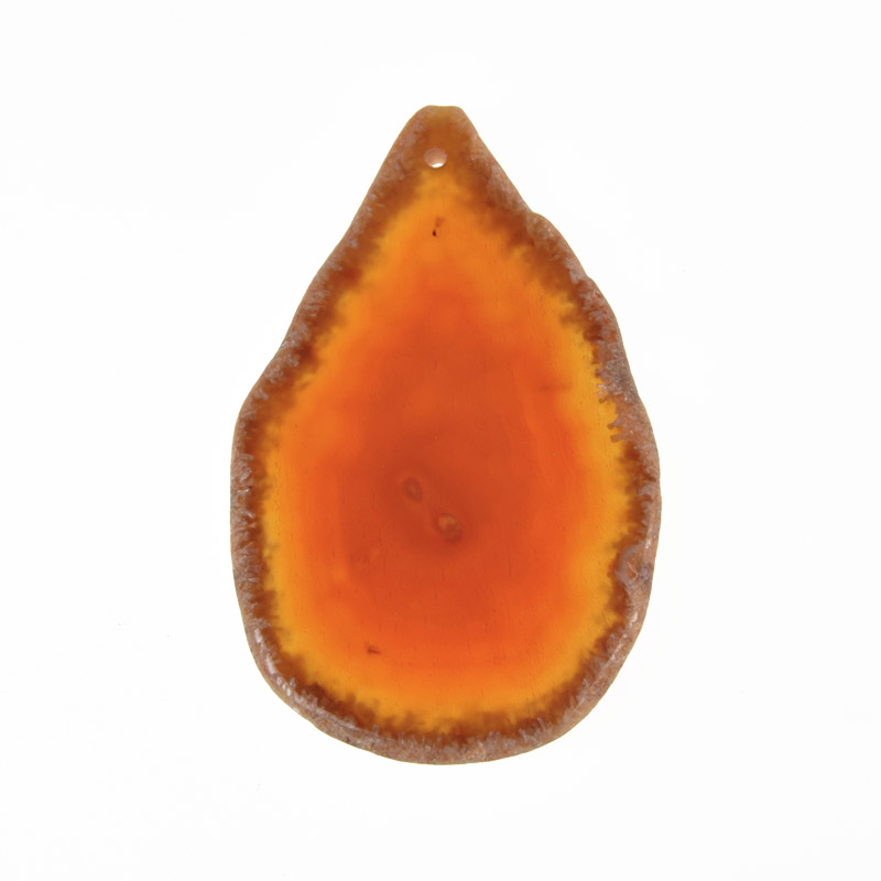 Зріз Агату, Червоно-коричневий, 71х44 мм (POD-032499)