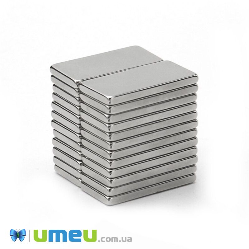 Магніт неодимовий для брошок Прямокутний, 40х10х1,7 мм (OSN-040176)