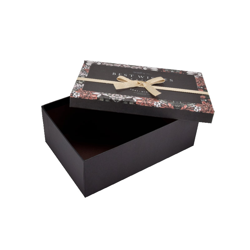 Подарункова коробка Прямокутна, 21х14х8 см, Чорна (UPK-060666)