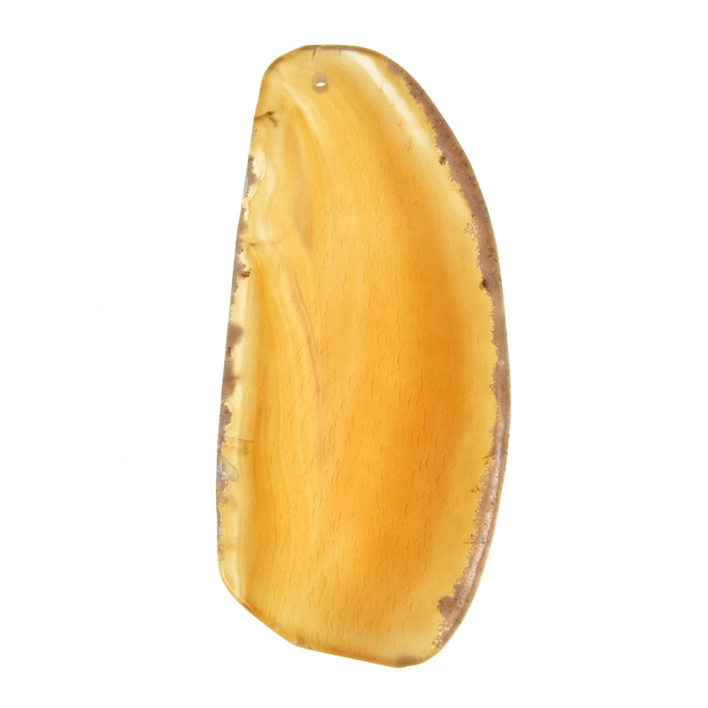 Зріз Агата, Коричневий, 85х39 мм (POD-032424)