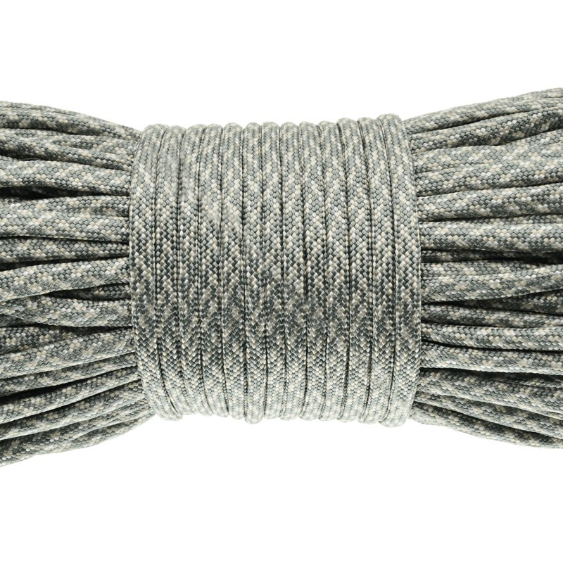 Шнур паракорд семіжільний меланж 4 мм, Сірий (LEN-024919)