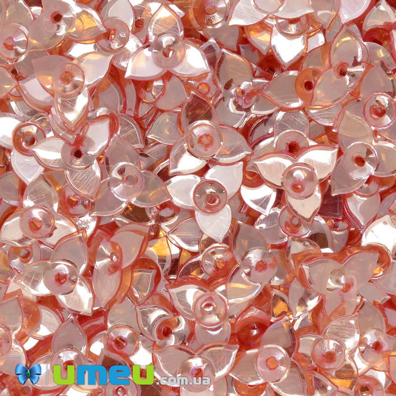 Паєтки Індія квіти, 10 мм, Червоні (PAI-041050)