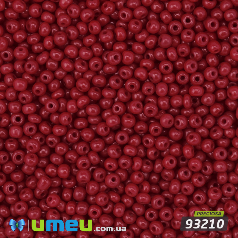 Бісер чеський 12/0, №93210, Червоний темний, Натуральний (BIS-050505)