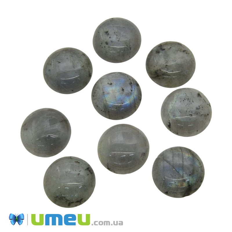 Кабошон нат. камень Лабрадор, Круглый, 20 мм (KAB-039225)