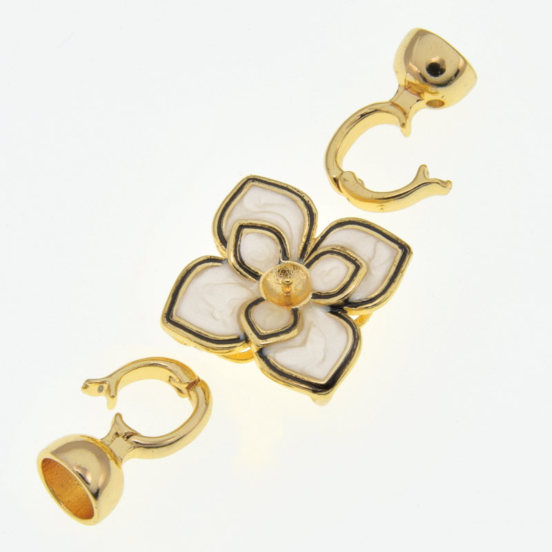 Застёжка, 43х21 мм, Латунь с покрытием 18 kt (ZAM-060886)