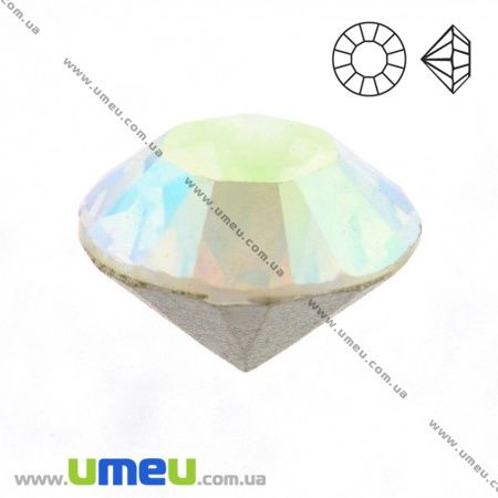 Стрази скляні конусні SS26 (5,6 мм), Білі АВ (STR-017721)