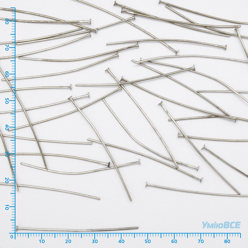 Гвоздики, Темне срібло, 4,5 см, 0,7 мм (PIN-018177)