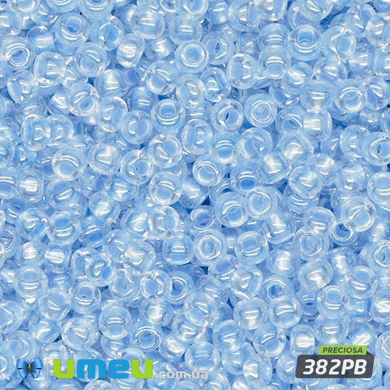 Бісер чеський №734/382PB, Блакитний, Глазурований, 10/0 (BIS-043911)
