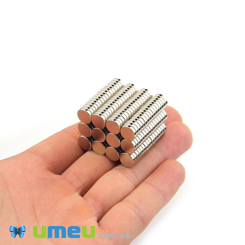 Магнит неодимовый для брошей Круглый, 8х1,7 мм (OSN-039329)