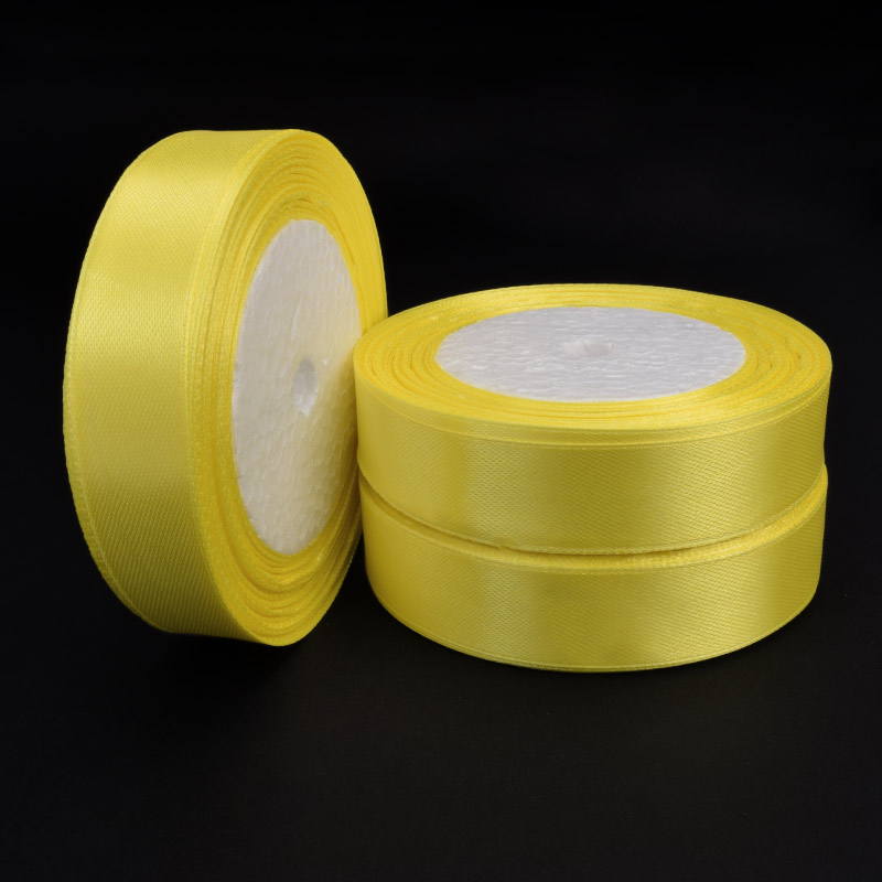 Атласна стрічка, 20 мм, Жовта (LEN-060323)