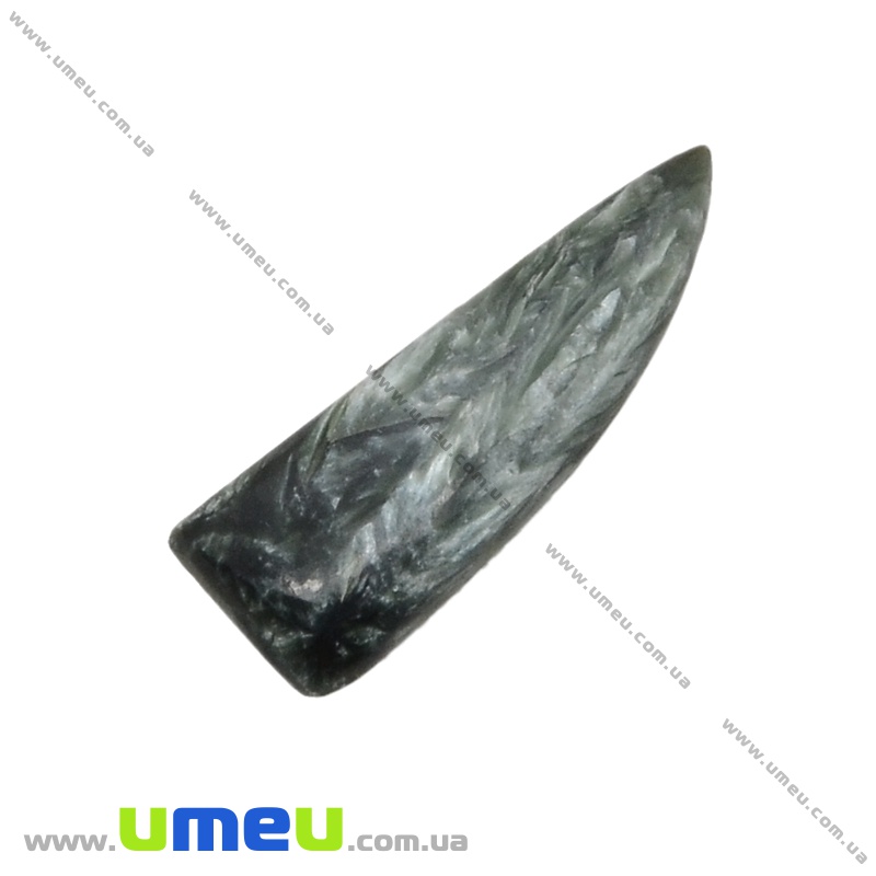 Кабошон нат. камінь Серафін, Трикутний, 37,1х12,7 мм (KAB-036144)