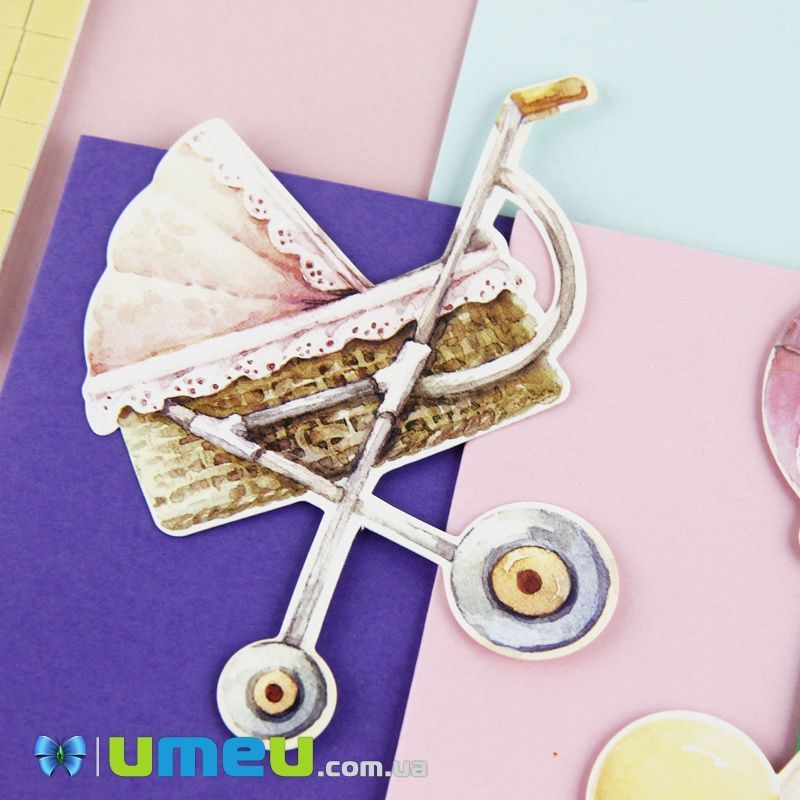 Набір скрапбукінгу для виготовлення 3-х великих листівок з конвертами, Дитяча (DIF-032795)