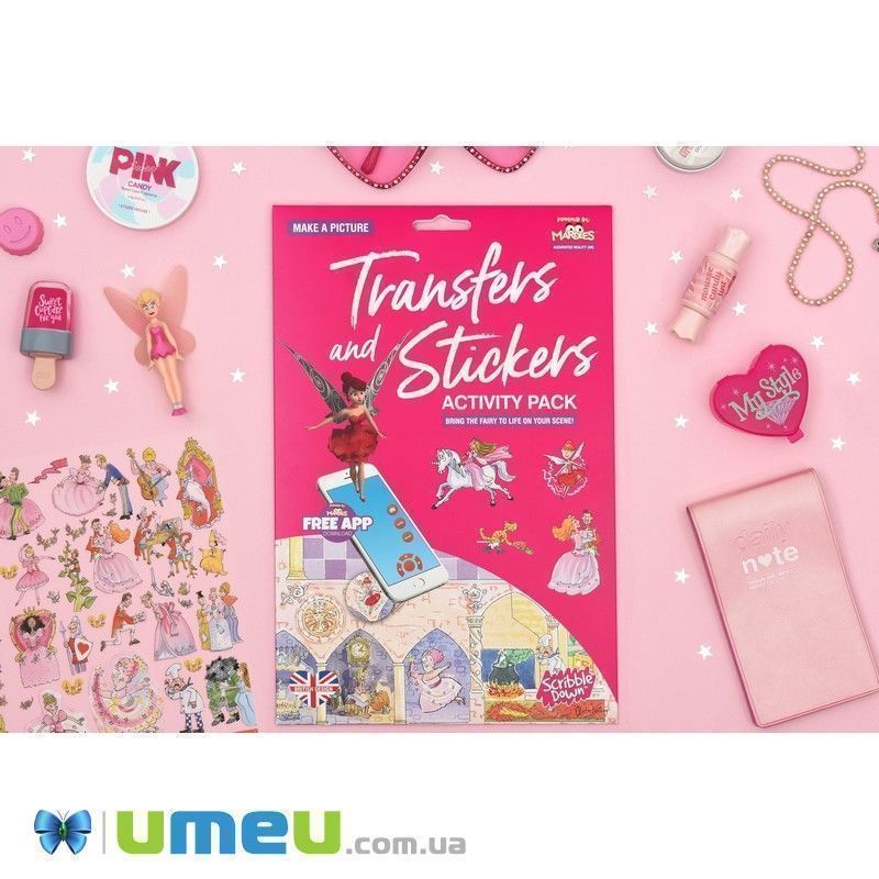 Набор переводных наклеек Scribble Down с онлайн приложением Сказка о принцессе (DIF-043419)