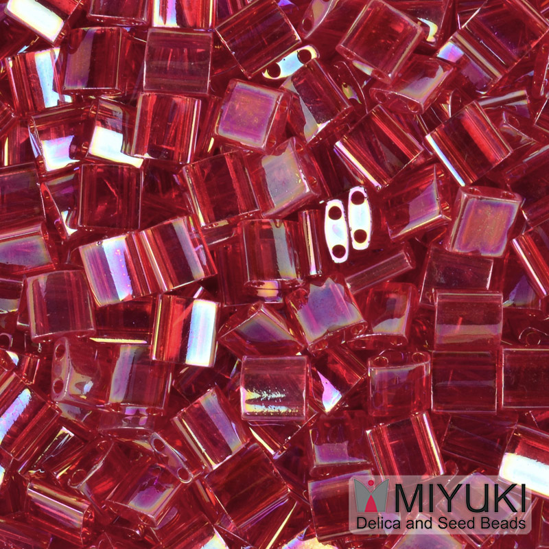 Бісер японський Miyuki TILA №254, 5х5 мм, Червоний АВ (BIS-053199)