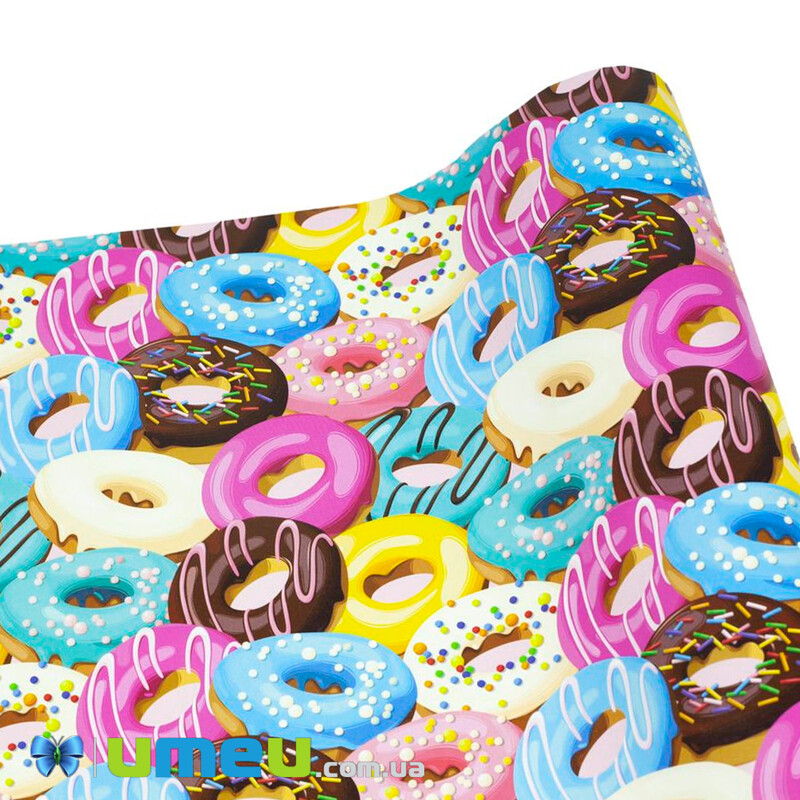 Пакувальний папір Пончики, Біла, 70х100 см (UPK-041936)