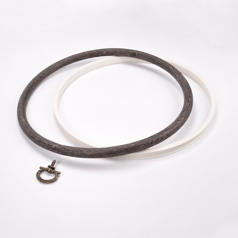 Пяльці-рамка NURGE круглі пластикові 20,5 см, Коричневі (MUL-053318)