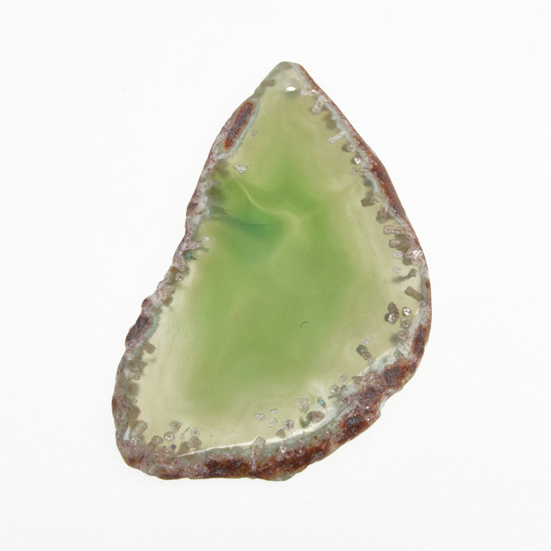 Зріз Агату, Зелений, 74х44 мм (POD-009329)