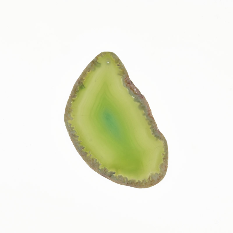 Зріз Агата, Зелений, 70х43 мм (POD-009307)