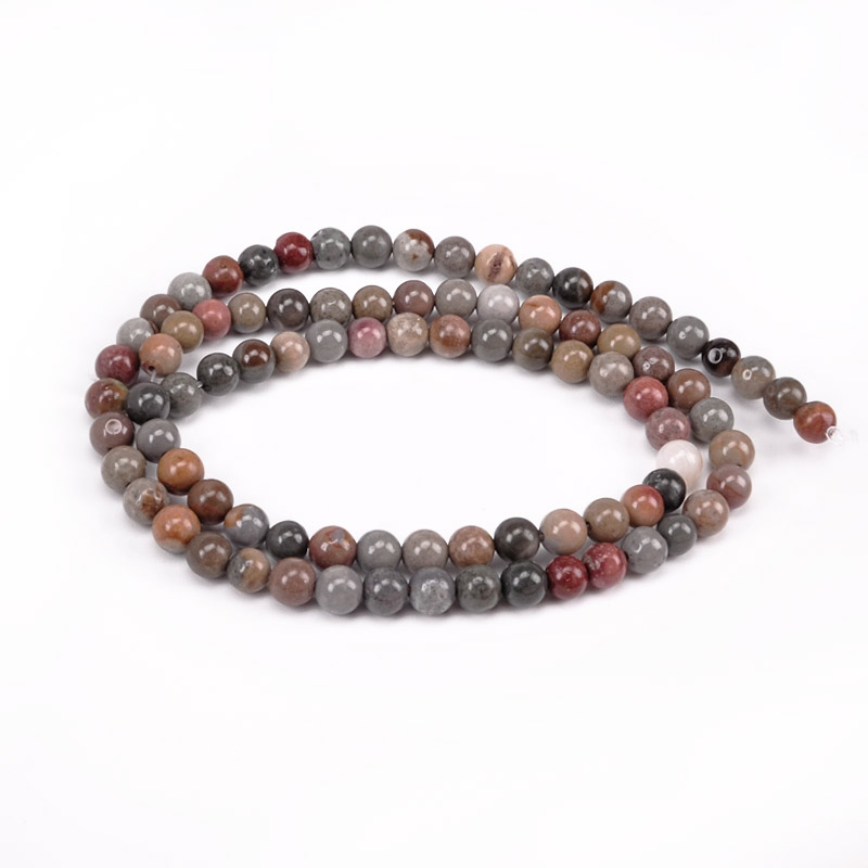 Бусины Яшма Пикассо, Натур. камень, 4,5 мм, Круглые (BUS-051800)