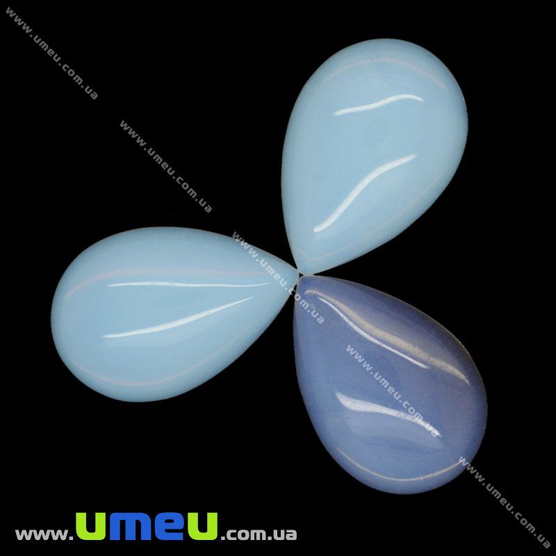 Кабошон нат. камінь опал (Місячний камінь), Крапля, 21х15 мм (KAB-009429)