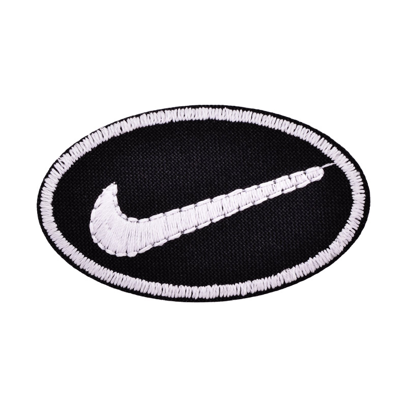 Термоаплікація Nike, 6х3, 5 см, Чорно-біла (APL-053339)