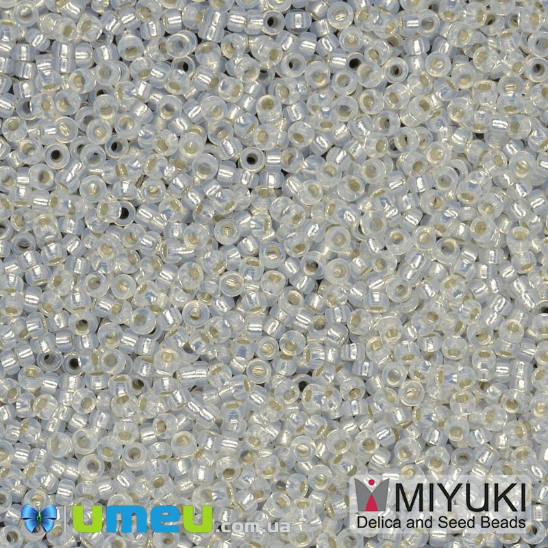 Бісер японський Miyuki круглий RR 15/0 №551, Сріблястий (BIS-045867)