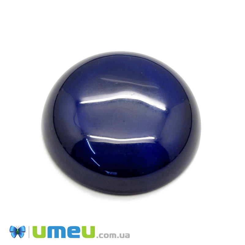 Кабошон нат. камінь Агат синій, Круглий, 20,2 мм (KAB-049994)