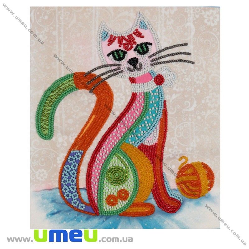 Схема для виш. бісером VDV, Кішка з клубочком Т-675, 22х18 см (SXM-029307)