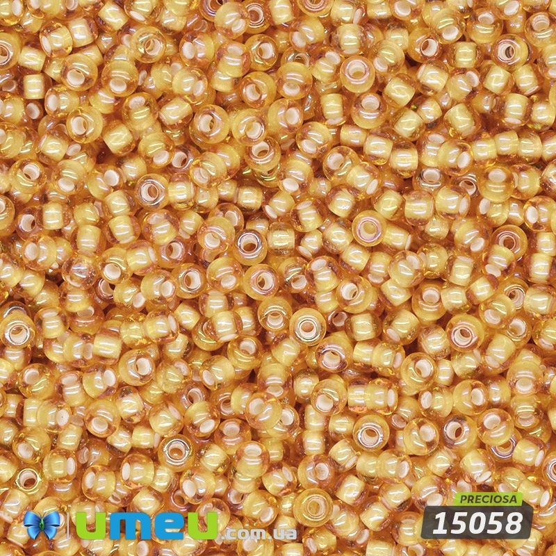 Бісер чеський №940/15058, Бежевий АВ, Крейдовий, 10/0 (BIS-043984)