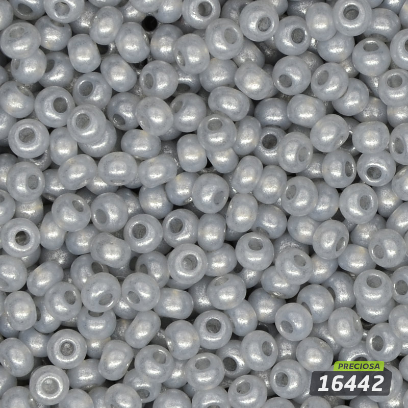 Бісер чеський №853/16442, Сірий світлий, Перламутровий, 10/0 (BIS-043971)