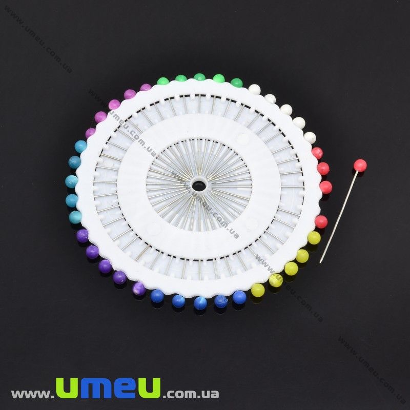 Булавки кравецькі з кулькою, Кольорові, 36 мм (SEW-014268)