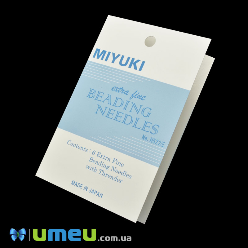 Набор бисерных иголок Miyuki №11 с нитевдевателем, 6 шт (UPK-045304)