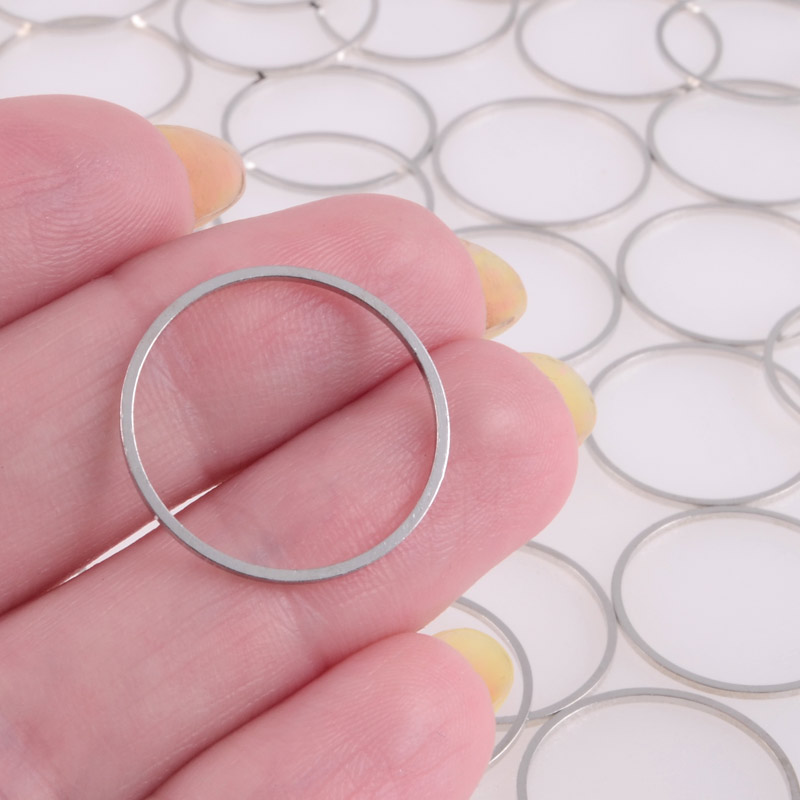 Кольцо декоративное, 20 мм, Темное серебро (PIN-055716)