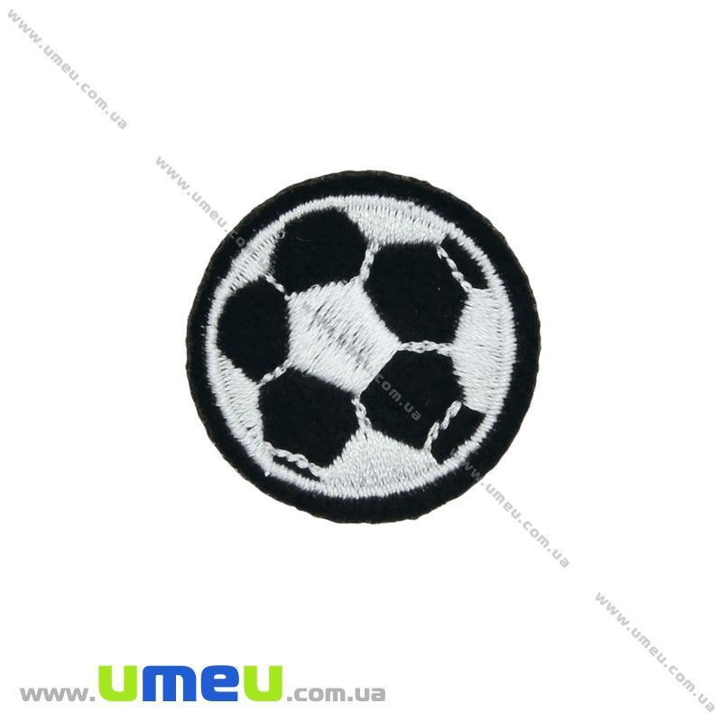 Термоаплікація М'яч, 3,5 см, Чорна (APL-027692)