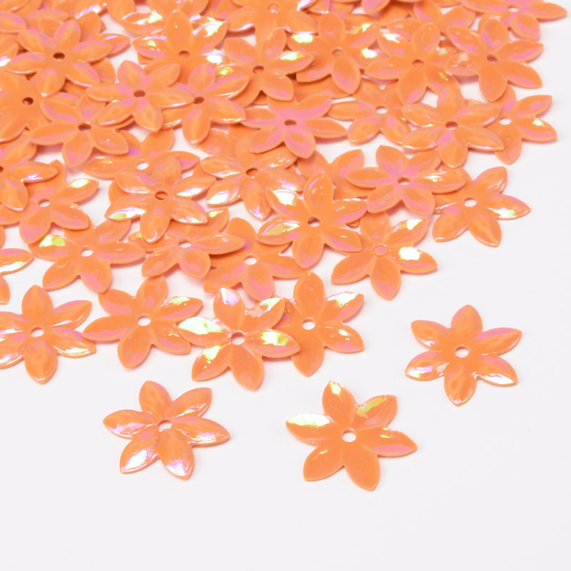 Паєтки Китай Квіти, 12 мм, Помаранчеві АВ (PAI-052674)