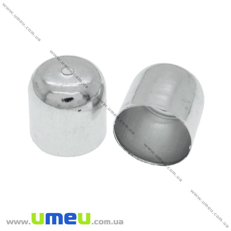 Ковпачок металевий, 12х12 мм, Темне срібло (OBN-022873)