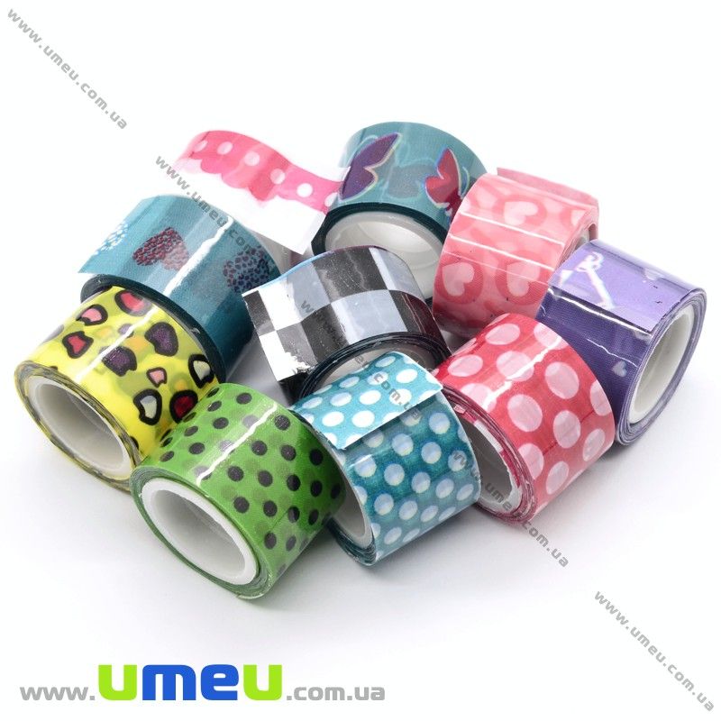 Декоративний скотч, Мікс, 12 мм (DIF-022529)
